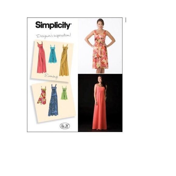 Simplicity 2882 Misses/Miss Petite Dress Pattern Size 6-14 Sleeveless - Picture 1 of 2